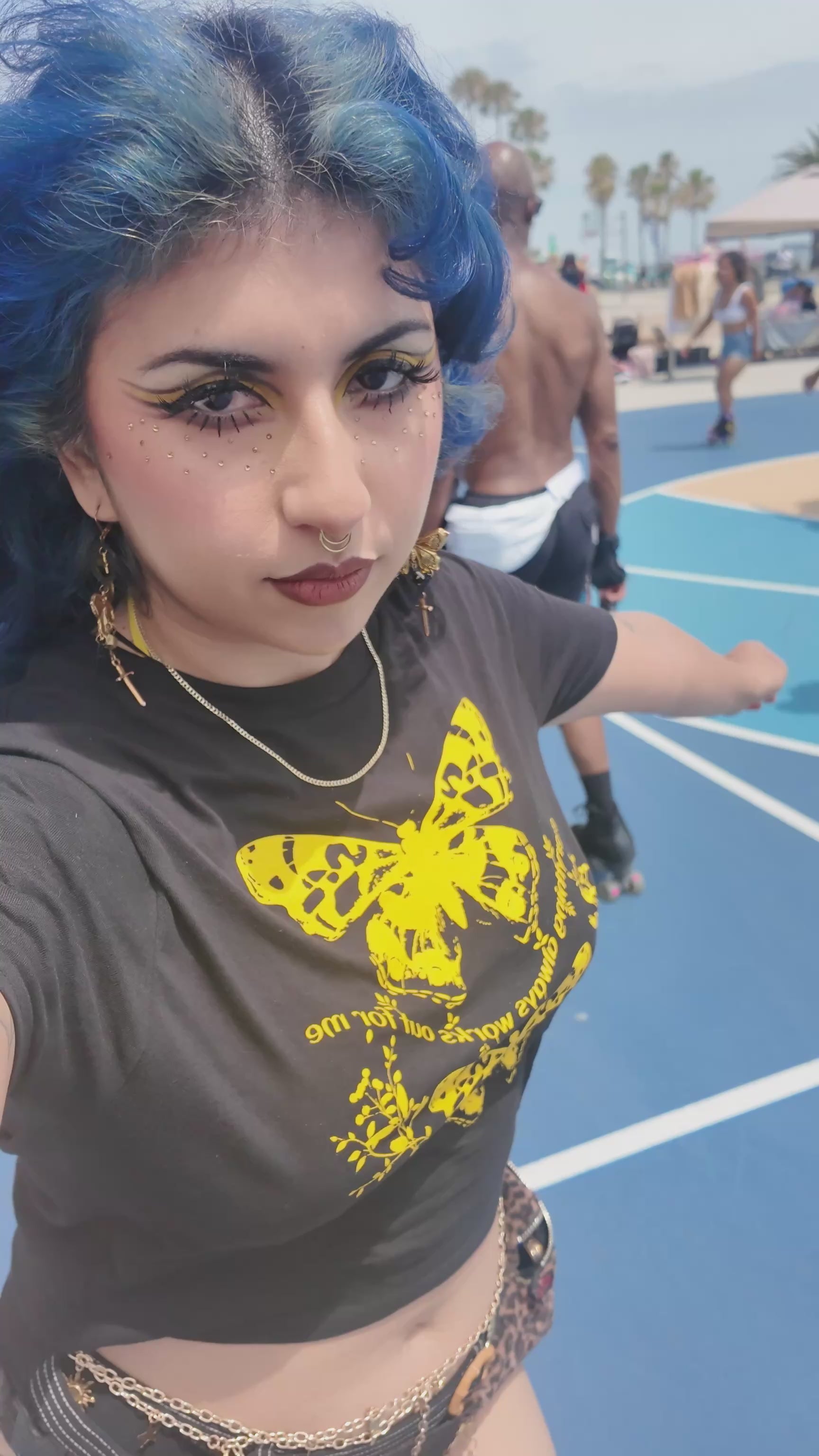 “Everything always works out for me” YELLOW crop top (pre-order)